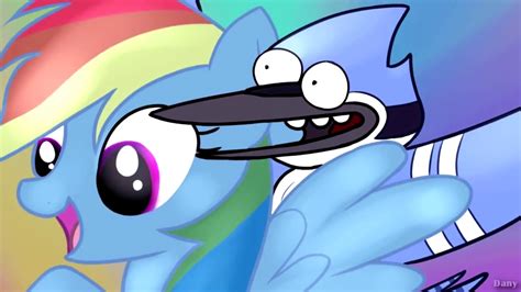 rainbow dash and|rainbow dash and mordecai.